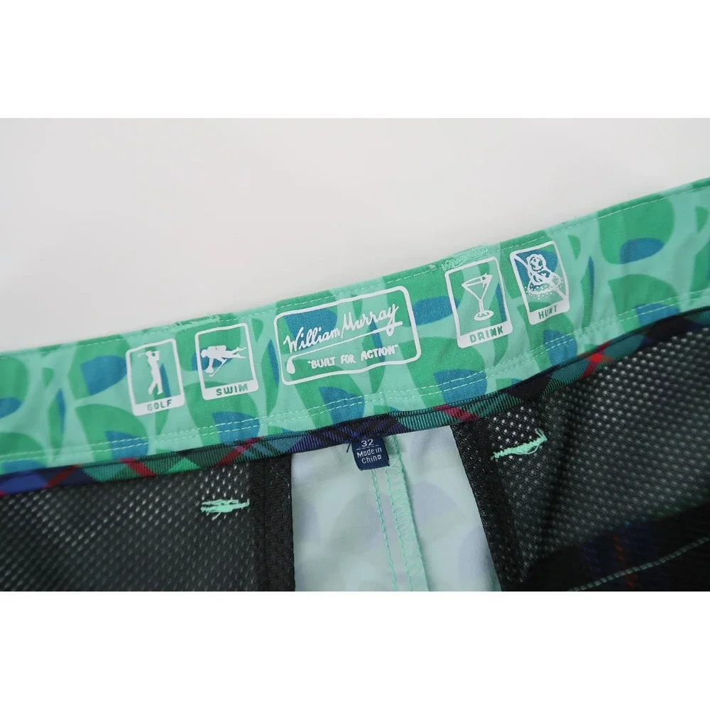 William Murray Water Hazard Golf Shorts Mens 34 Building Bridges Performance